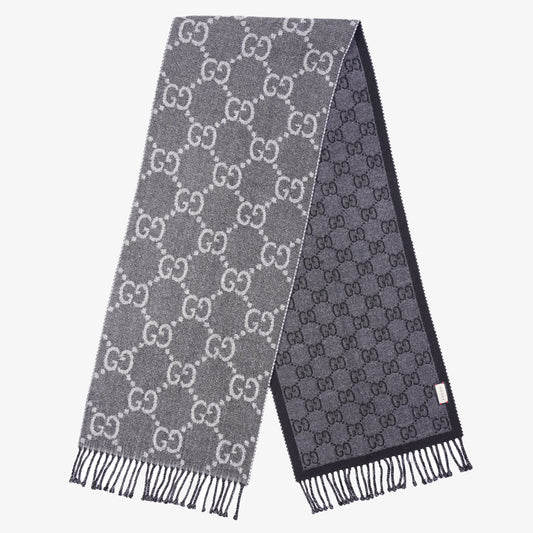 Gucci Womens GG Scarf Grey