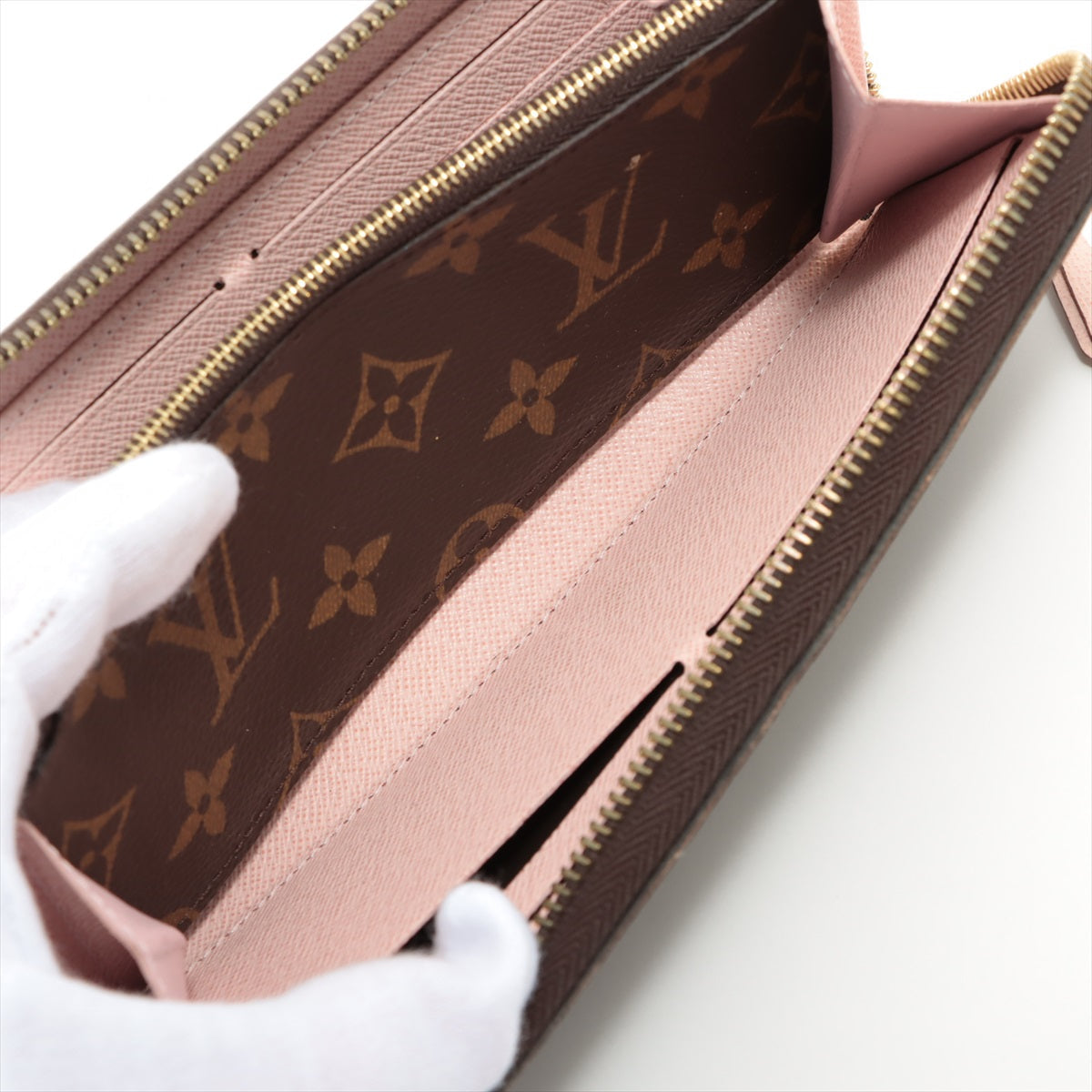 Louis Vuitton Monogram Wallet Clemence Rose Ballerine