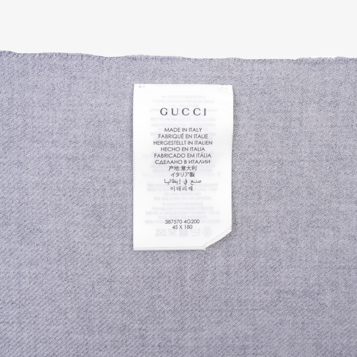 Gucci Womens Jaquard Scarf Blue Grey