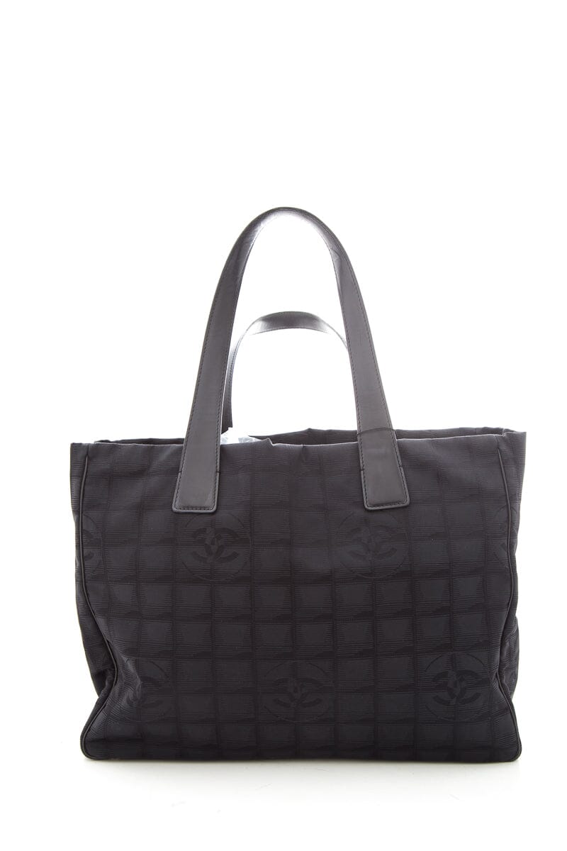 Chanel Vintage 2004 Nylon Logo Black Tote