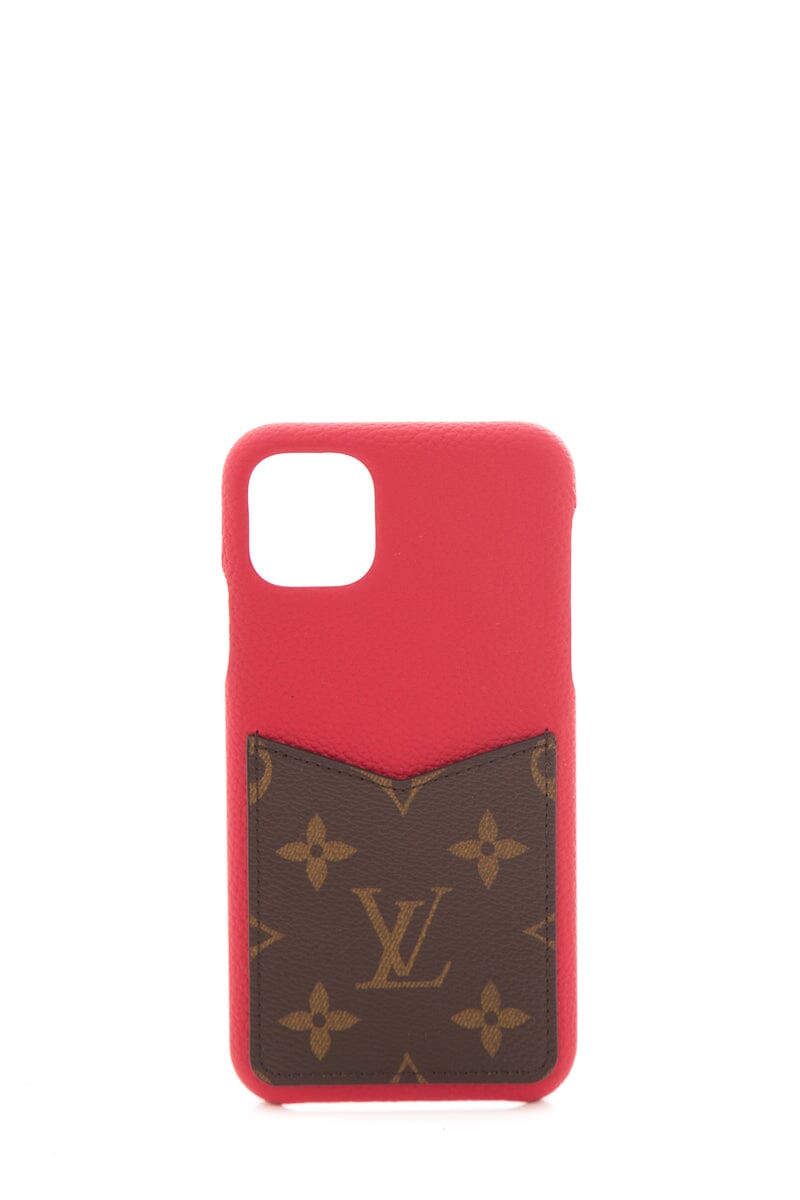 Louis Vuitton Iphone 11 Max Monogram & Grained Leather Phone Case