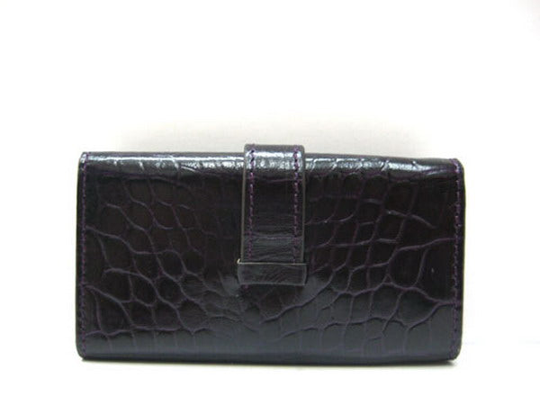 Hermes Wallet H1132 Accessory Crocodile Purple