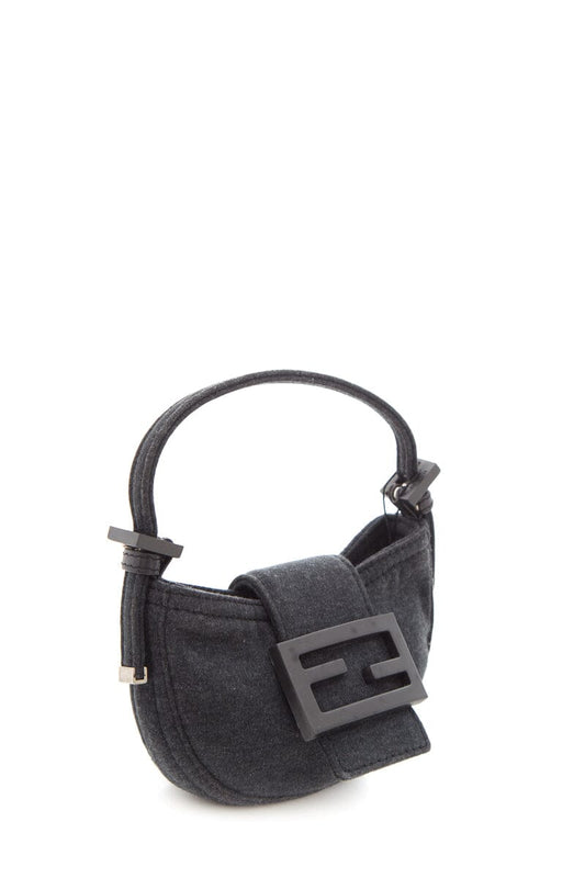 Fendi Grey Vintage Cotton Jersey Micro Handbag