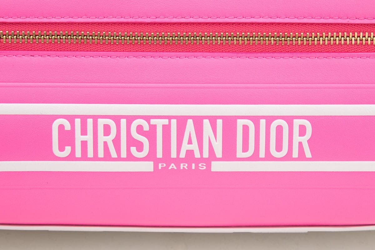 Christian Dior Cruise 2022 Vibe Pink & White Logo Handle Bag