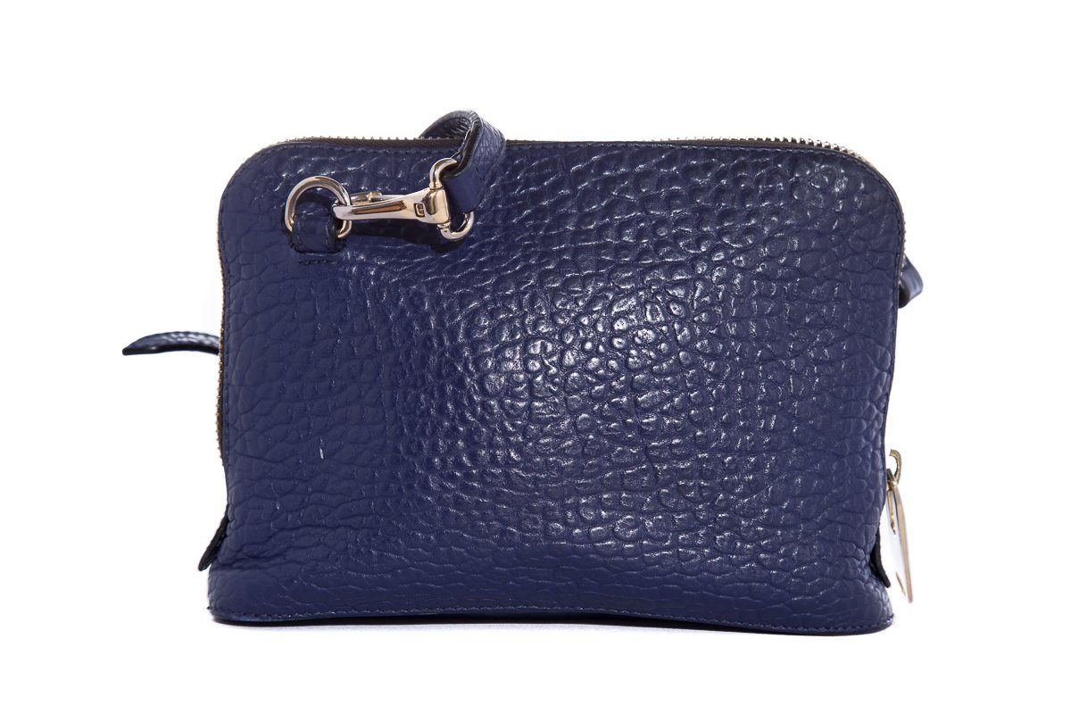 Burberry Navy Pebbled Leather Cross-Body Bag