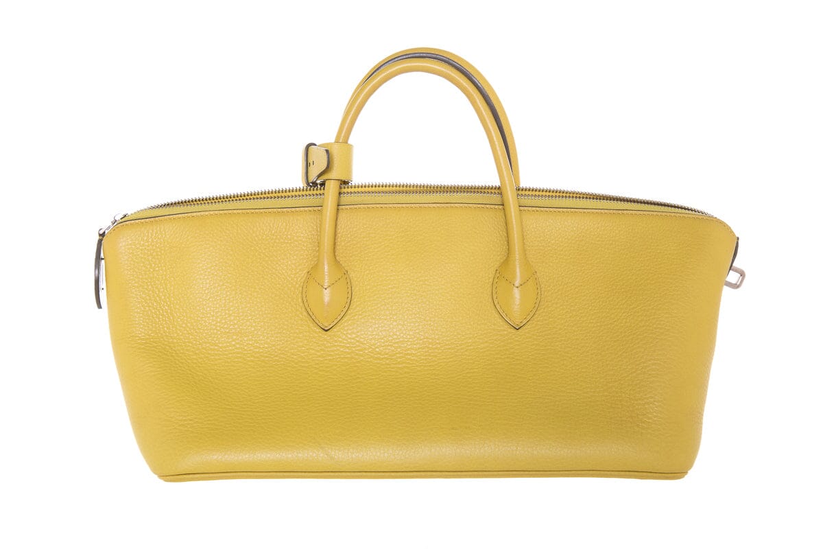 Louis Vuitton Maroquinerie Triangle Yellow Grained Leather Handbag