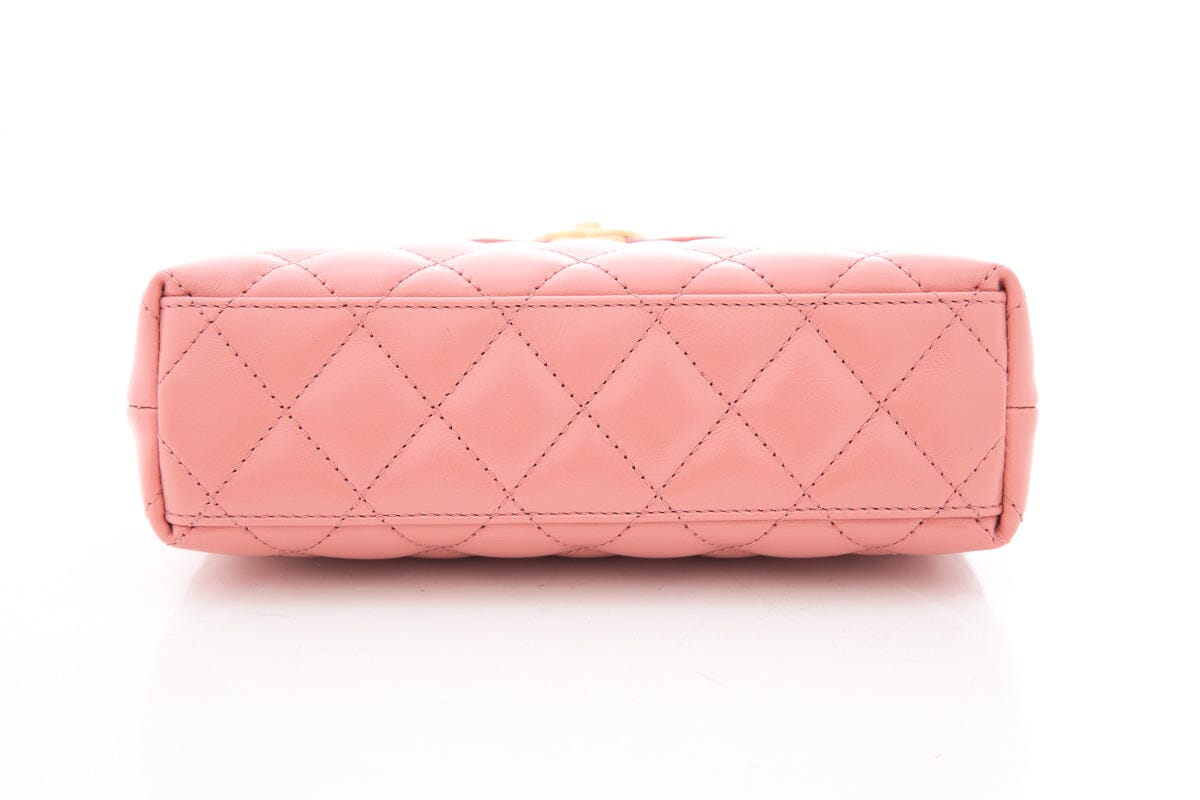 Chanel 2023 Pink Calfskin Small Kelly Shopper