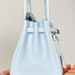 HM Birkin Nata Swift Light Blue For Women Silver Toned Hardware 10in/25cm