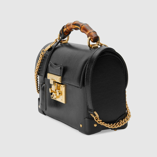 Gucci Padlock Small Bamboo Shoulder Bag Black