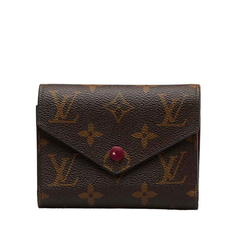 Louis Vuitton Monogram M41938 Three Folded Wallet PVC/Leather Fushas Brown  Fushas