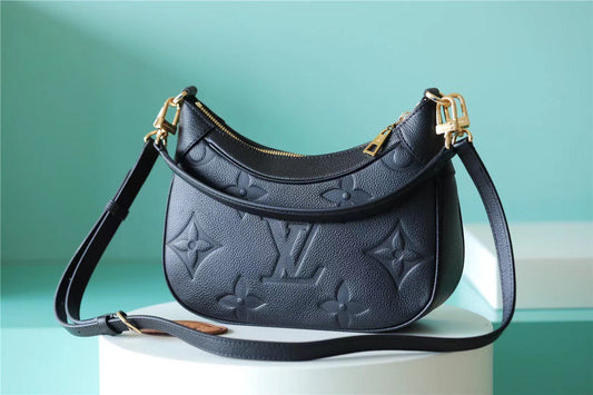 LV Bagatelle Monogram Empreinte Black For Women, Shoulder And Crossbody Bags 22cm/8.7in LV M46002