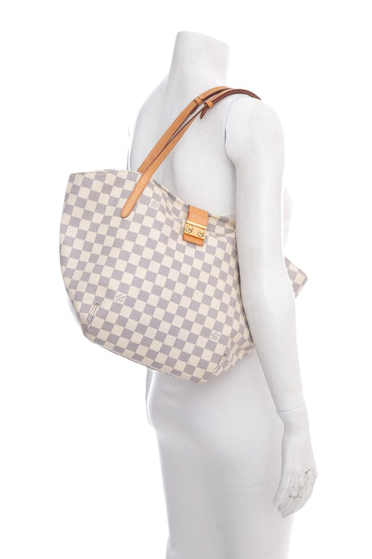 Louis Vuitton White Damier Azur Salina Handbag