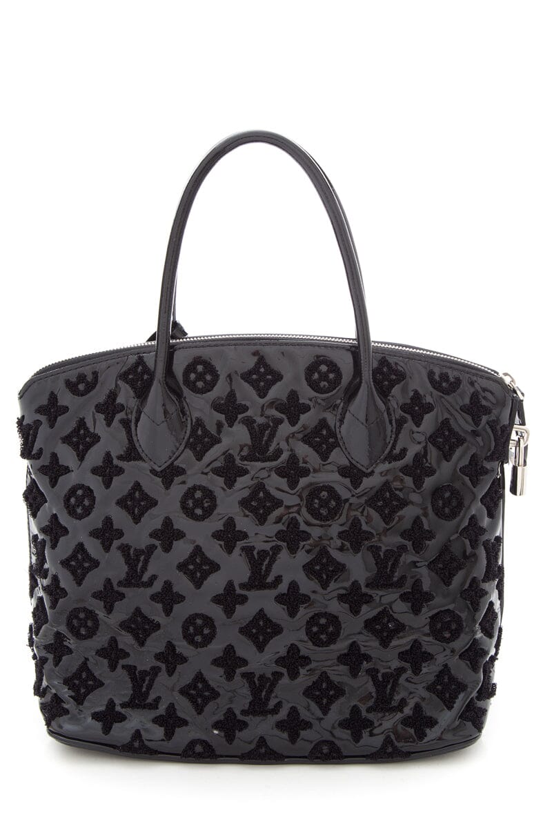 Louis Vuitton Black Patent Leather Limited Edition Lockit  Handbag