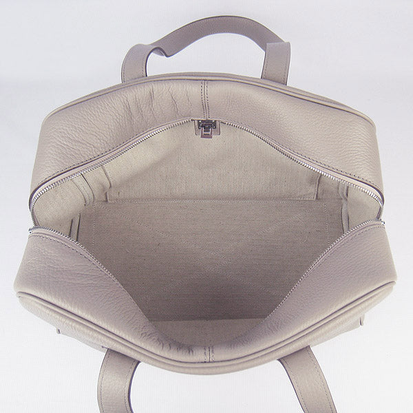 Hermes Togo leather handbag H2802 grey