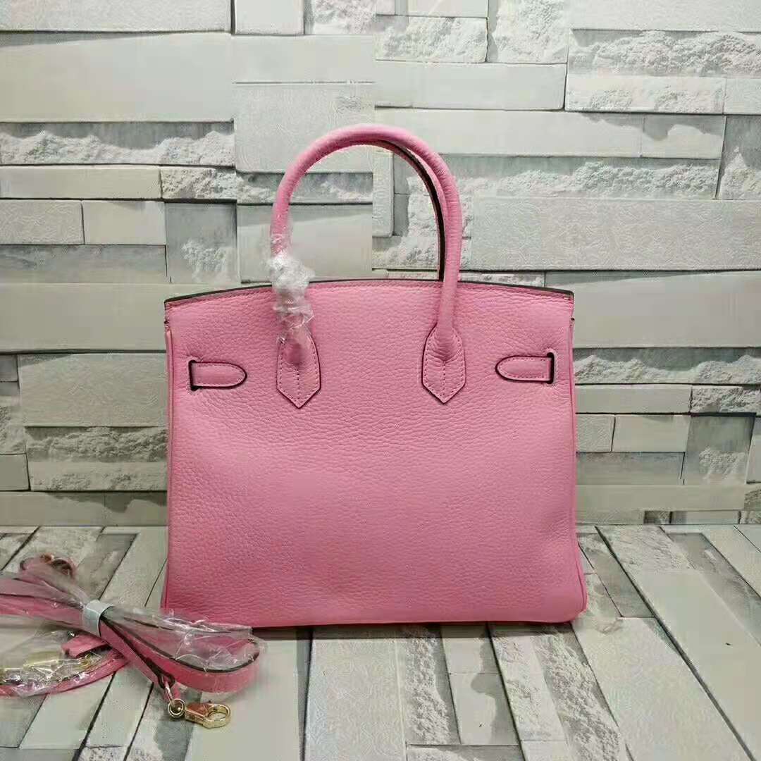 HM Birkin Pink For Women Gold Toned Hardware 14in/35cmÂ