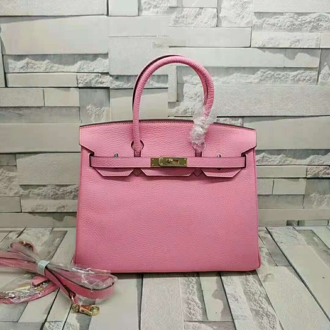 HM Birkin Pink For Women Gold Toned Hardware 14in/35cmÂ