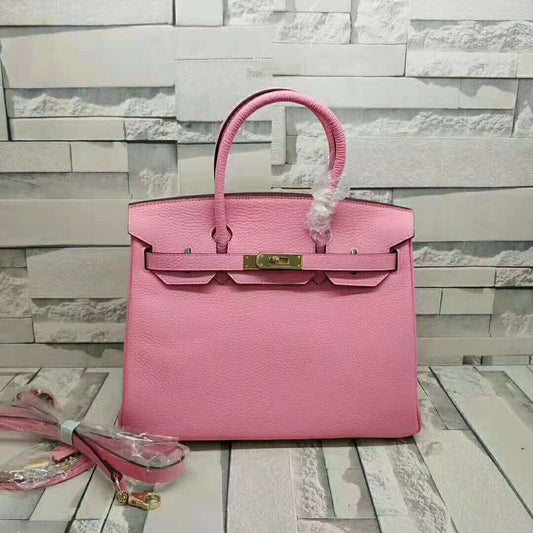 HM Birkin Pink For Women Gold Toned Hardware 14in/35cmÂ