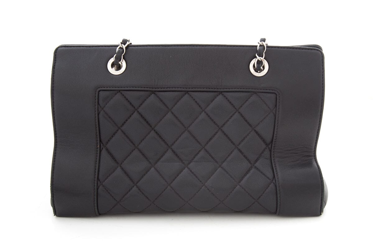 Chanel Black Diamond Quilted Shopping Tote