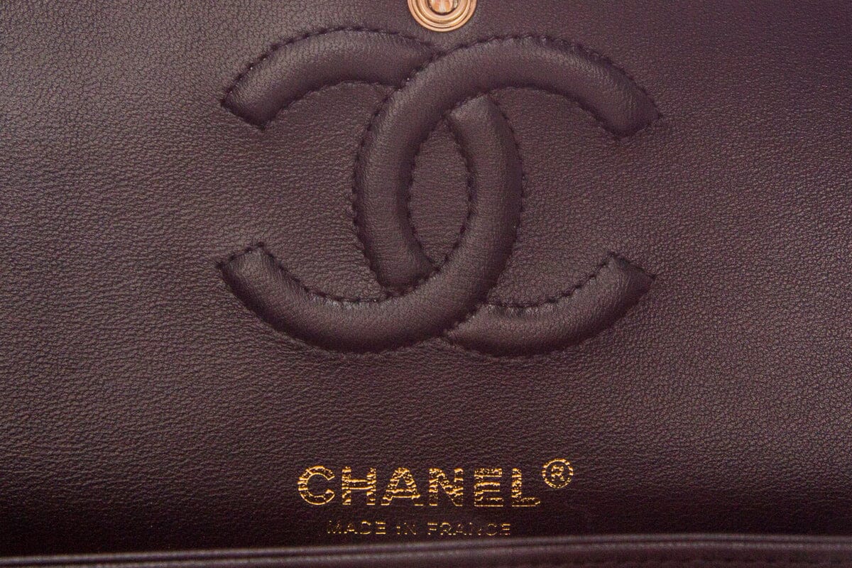 Chanel Black Lambskin Small Classic Flap RGHW  Handbag