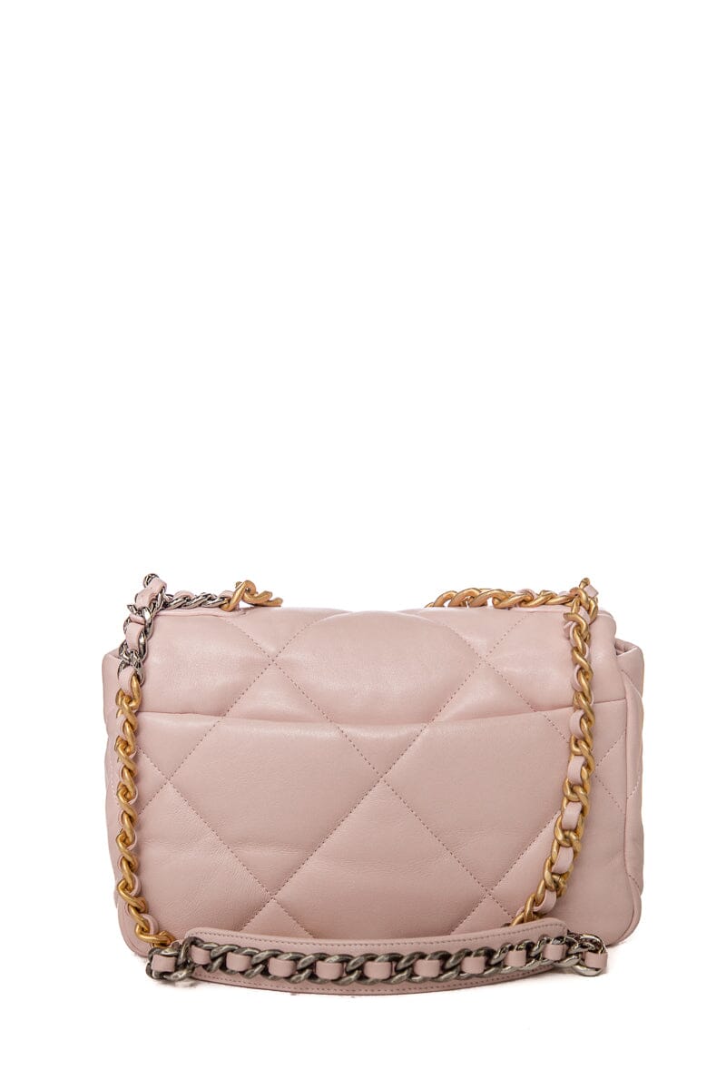 Chanel Light Pink Small Chanel 19 two toned hardware (2022) Handbag