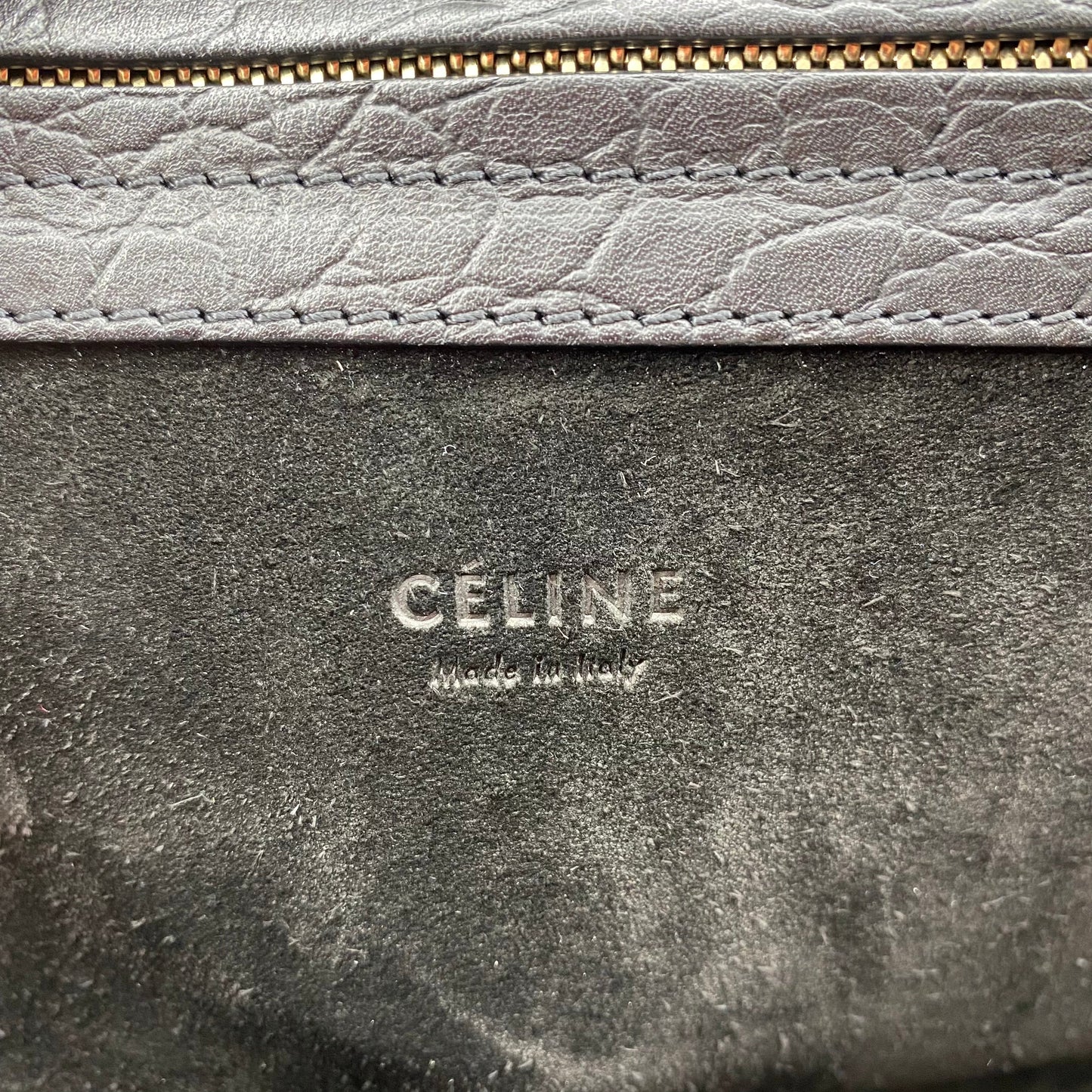 Celine Black Leather Medium Phantom Luggage Tote