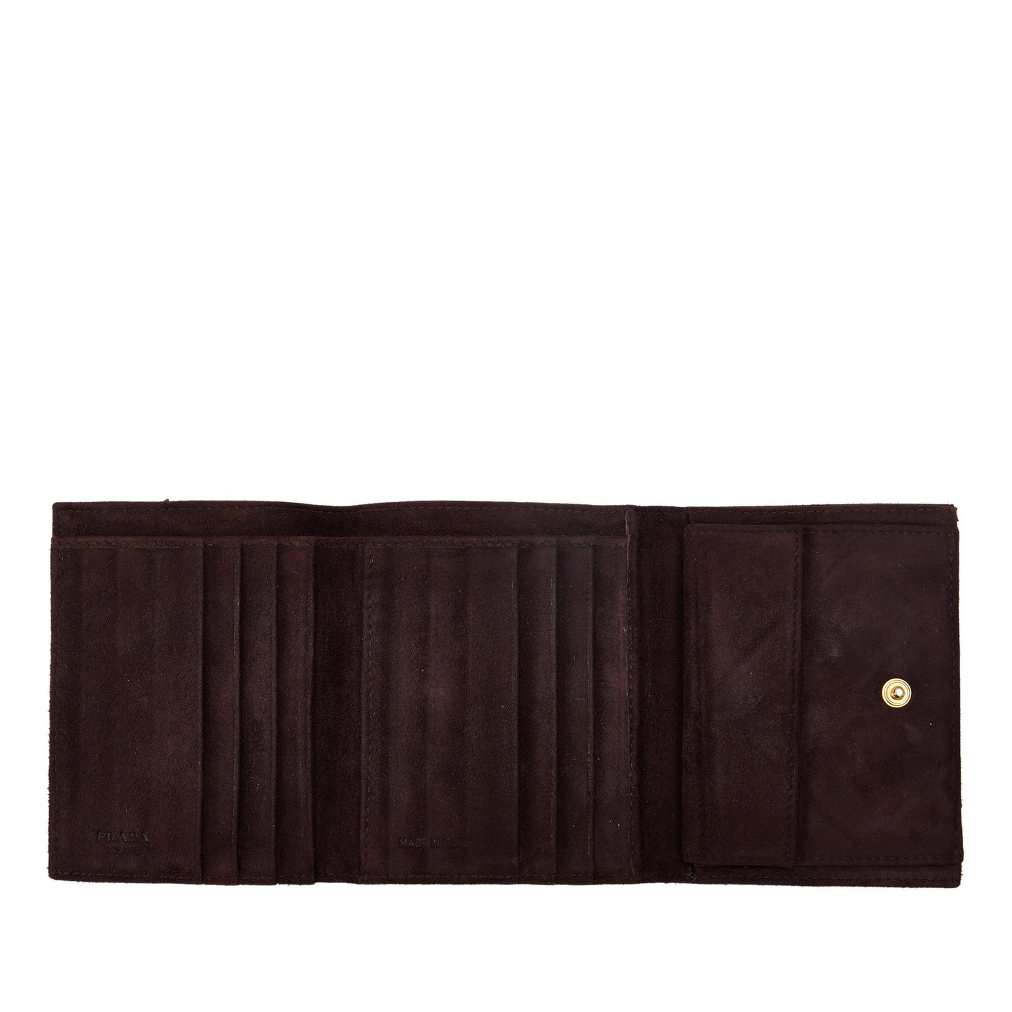 PRADA Suede Trifold Wallet Small Wallets