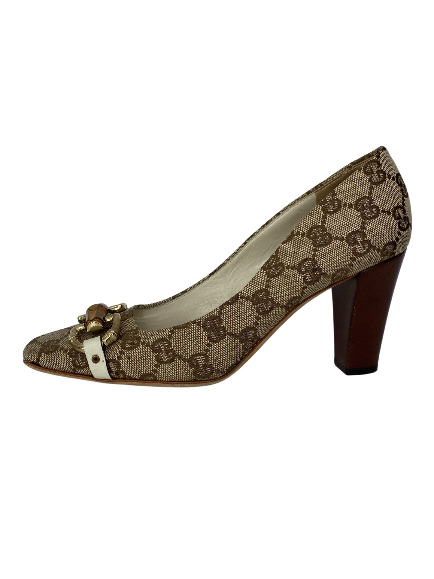 Vintage Gucci Monogram Canvas Pumps |US6|IT36|