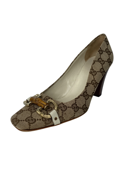 Vintage Gucci Monogram Canvas Pumps |US6|IT36|