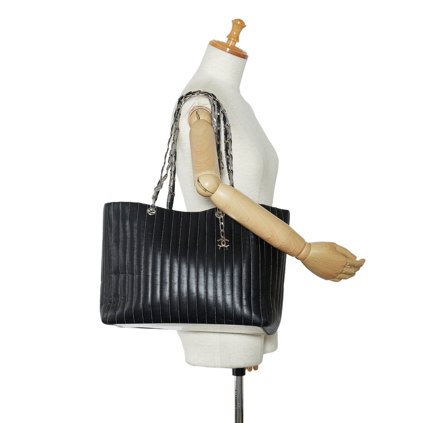 Black Chanel CC Mademoiselle Ligne Tote