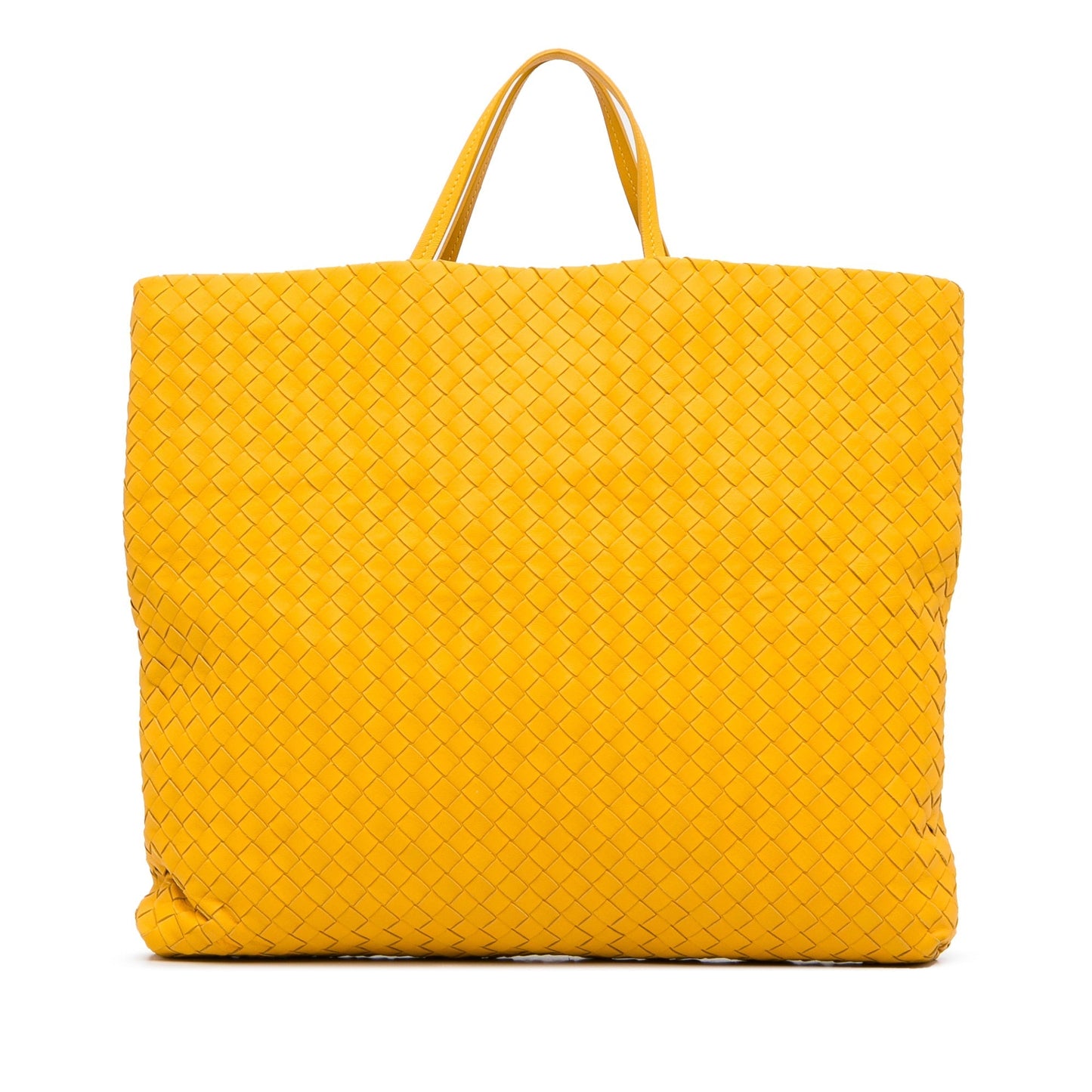 Yellow Bottega Veneta Intrecciato Nappa Tote Bag Satchel