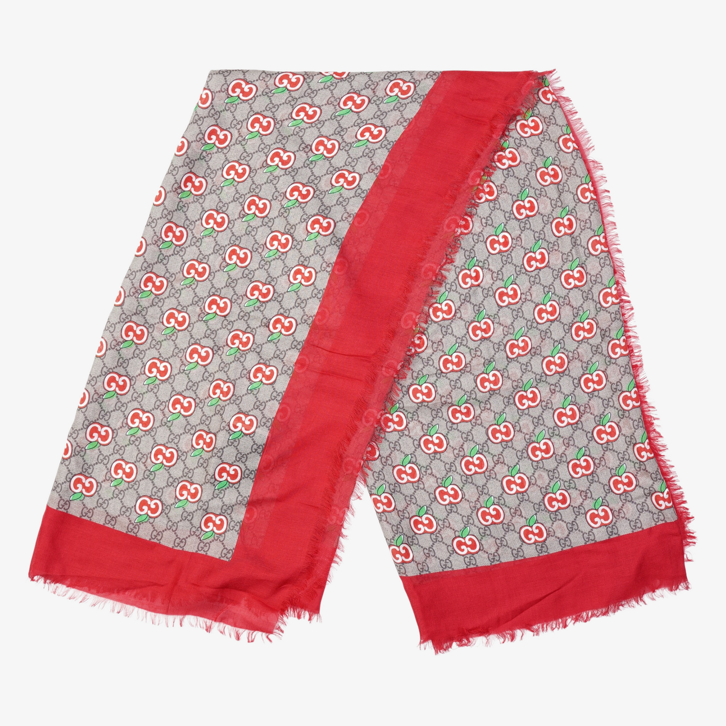 Gucci Womens Apple Shawl Supreme Red