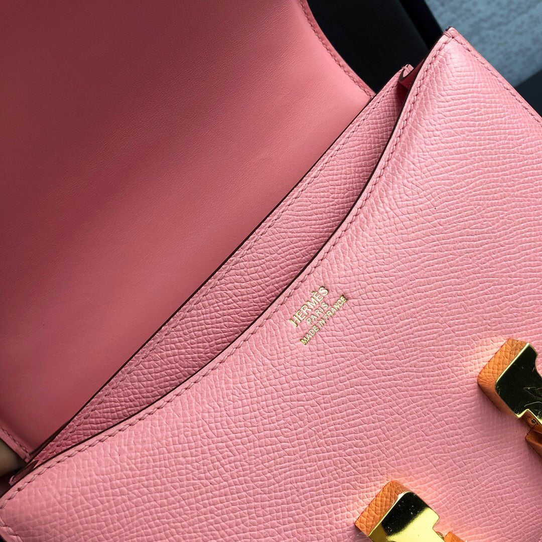 HM Constance 23 Epsom Pink For Women, Womenâ€™s Handbags, Shoulder Bags 9in/23cm