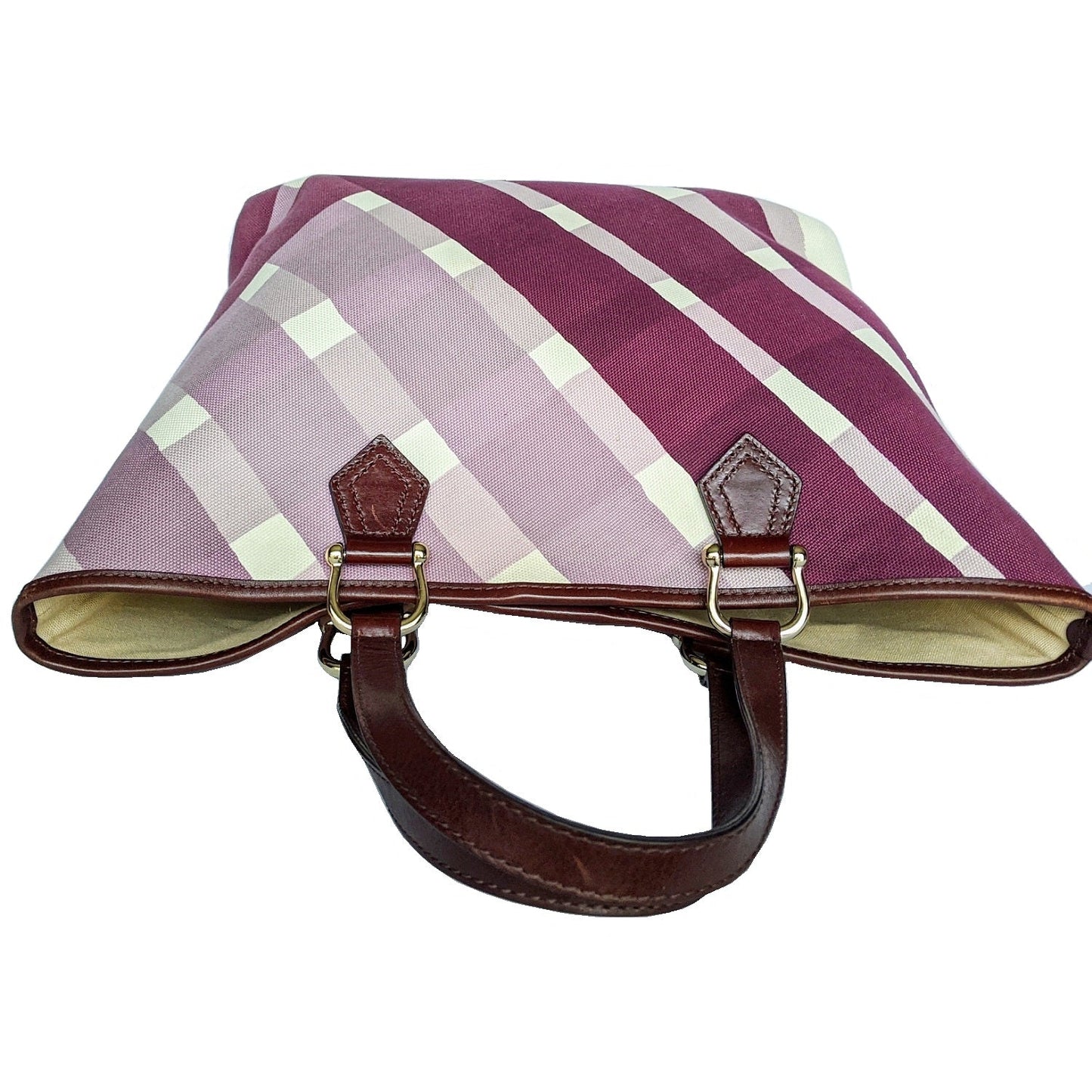 BBR Canvas Purple Check Print Tote