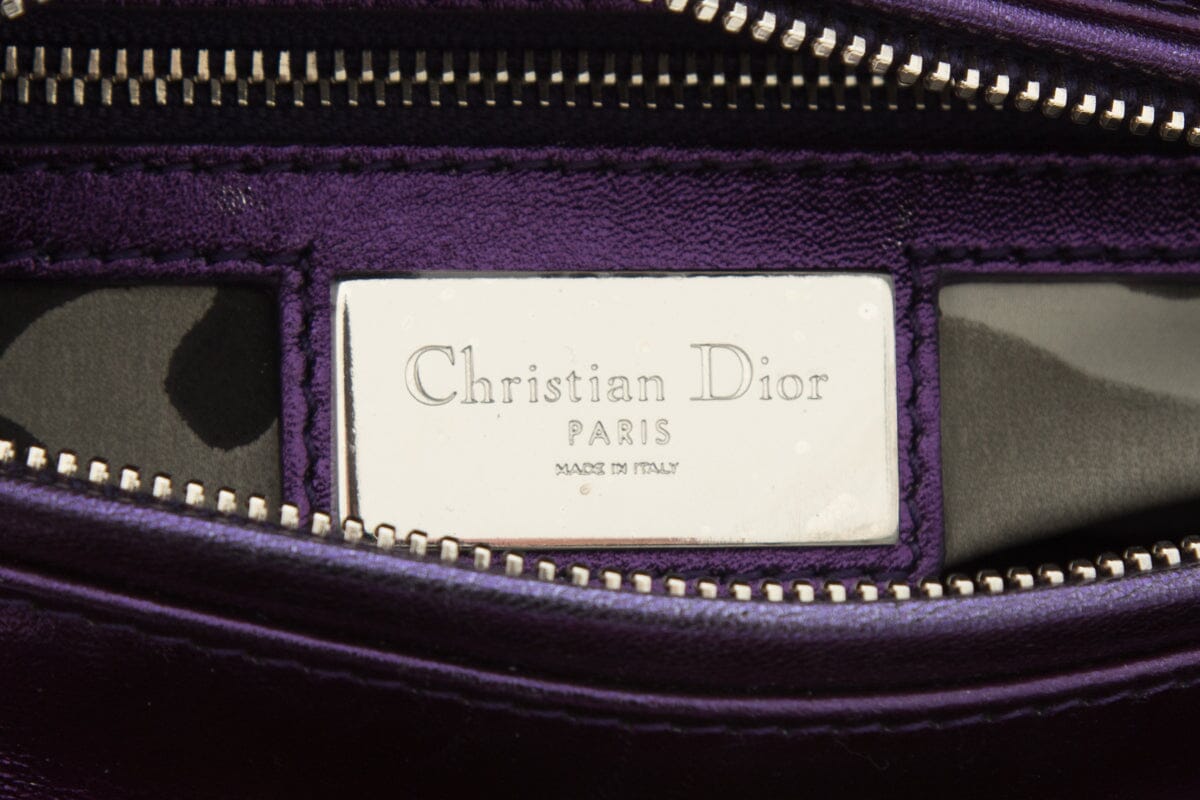 Lady Dior Medium Anselm Reyle Cannage Purple & Orange Tote