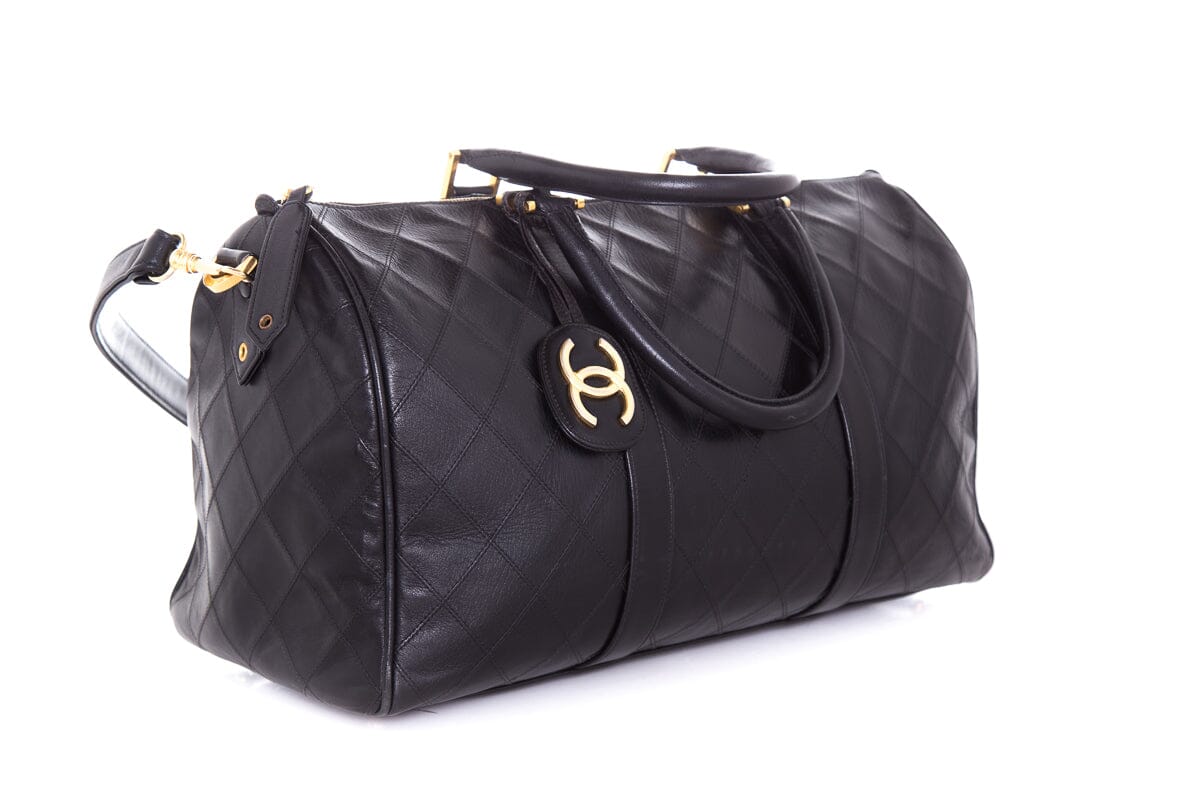 Chanel Quilted Boston Duffle Tote