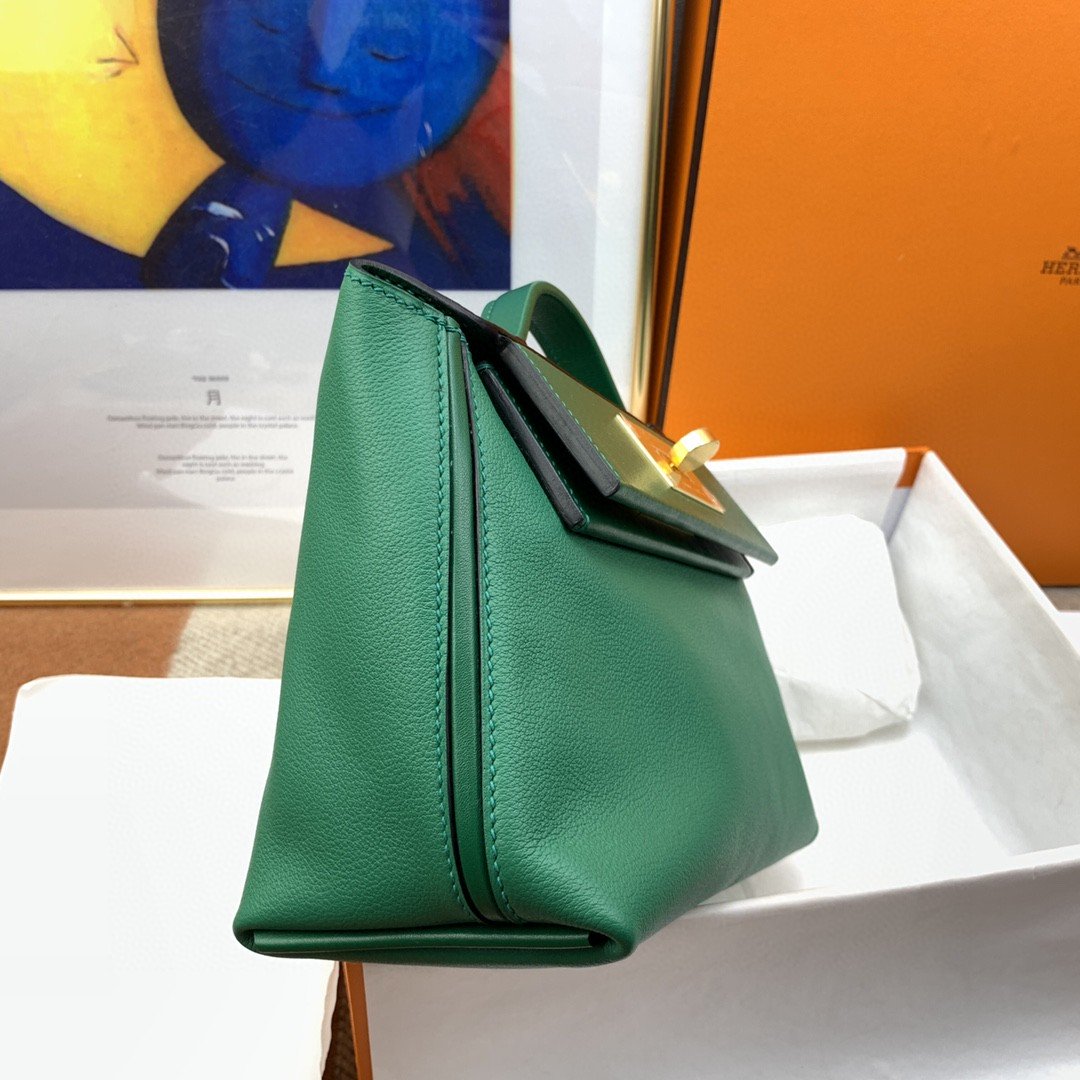 HM 24/24 Mini Evercolor Swift Green For Women, Womenâ€™s Handbags, Shoulder Bag 8.2in/21cm