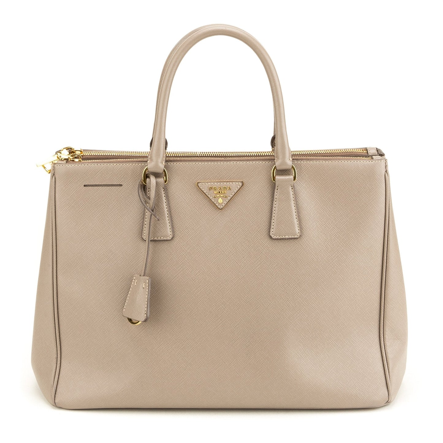 Prada Saffiano Gray Leather Tote  (Indistinguishable)