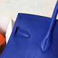 HM Birkin Electric Blue 7T For Women Gold Toned Hardware 11.8in/30cm