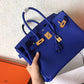 HM Birkin Electric Blue 7T For Women Gold Toned Hardware 11.8in/30cm