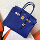 HM Birkin Electric Blue 7T For Women Gold Toned Hardware 11.8in/30cm