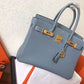 HM Birkin Electric Blue Lin J7 For Women Gold Toned Hardware 11.8in/30cm