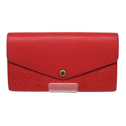 Louis Vuitton Red Leather Portefeuille Sarah wallet accessories