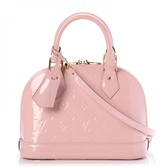 Louis Vuitton Alma BB Tote Bag Monogram Vernis Rose Ballerine