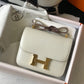 HM Constance 23 Pattern Crocodile White For Women, Handbags, Shoulder Bag 9in/23cm