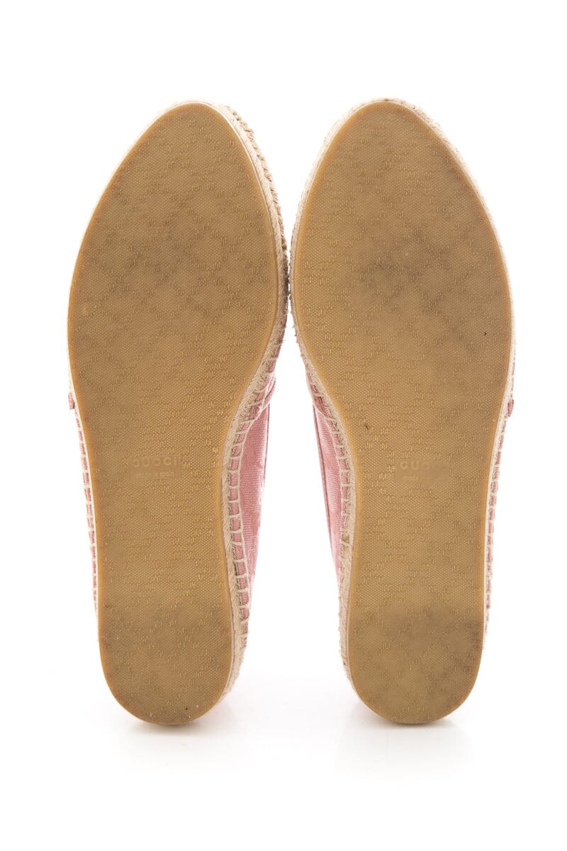 Gucci Pink Canvas Monogram Espadrille SZ 39