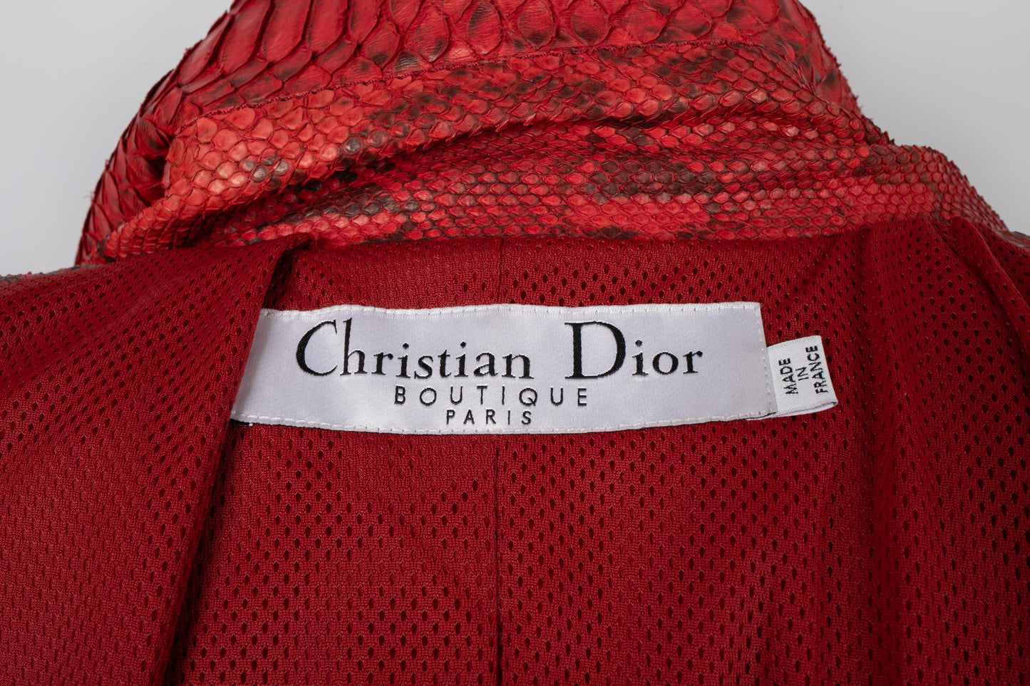 Manteau en python Dior