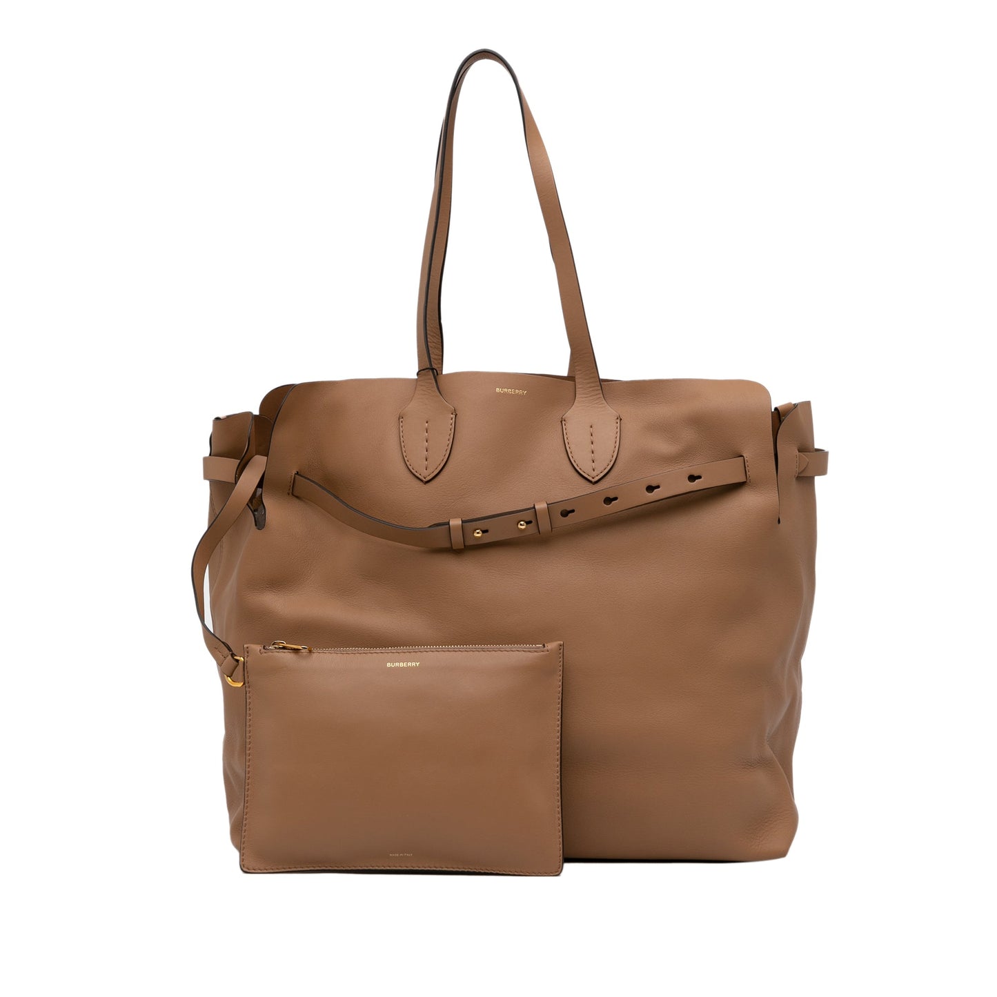 Brown BBR Belt Soft Leather Tote