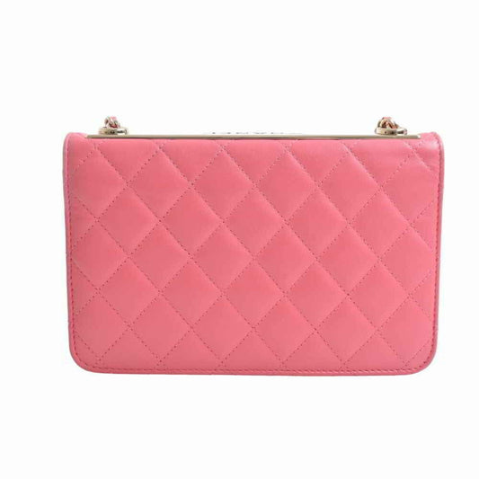 Chanel Pink Leather Wallet On Chain wallet accessories