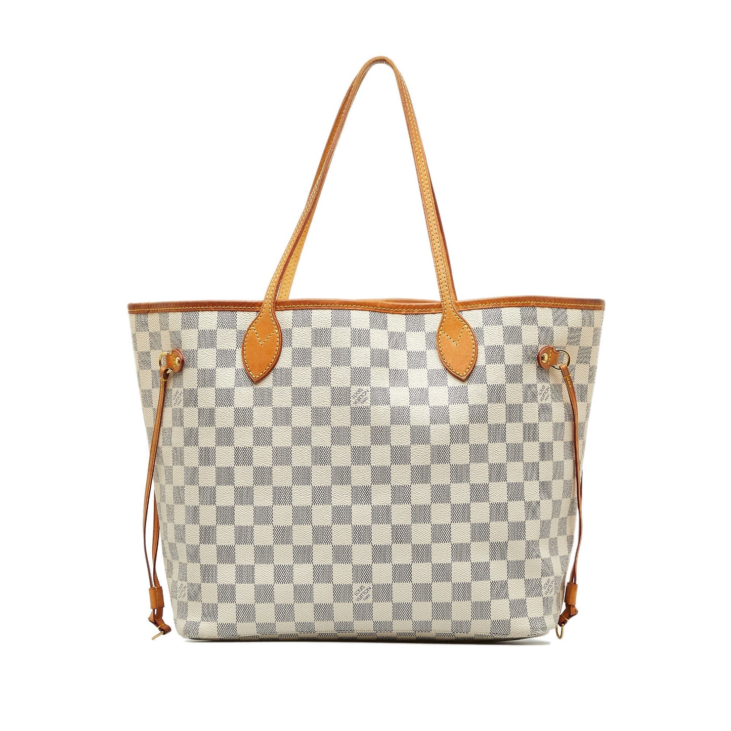 White Louis Vuitton Damier Azur Neverfull MM Tote Bag