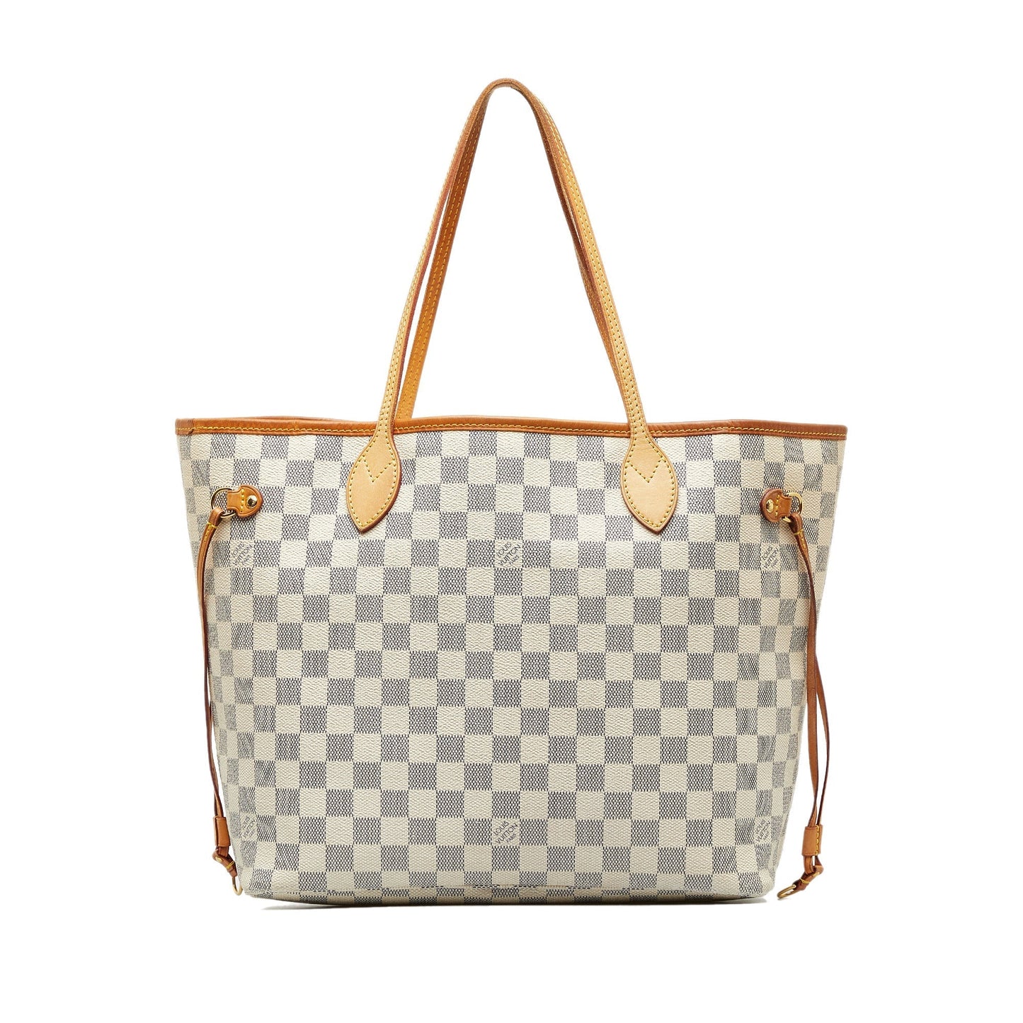 White Louis Vuitton Damier Azur Neverfull MM Tote Bag